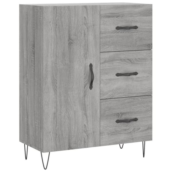 vidaXL Skjenk grå sonoma 69,5x34x90 cm konstruert tre