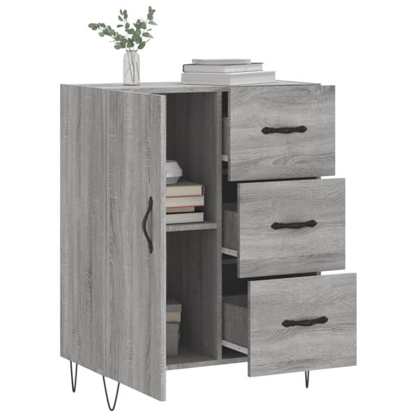 vidaXL Senkki harmaa Sonoma 69,5x34x90 cm tekninen puu