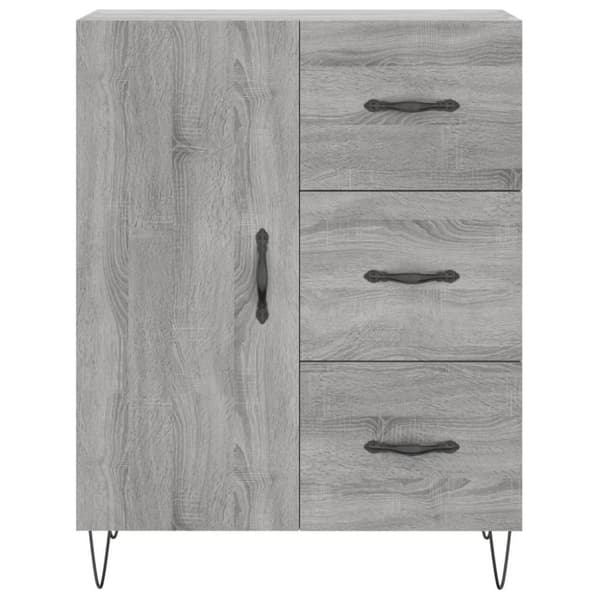 vidaXL Senkki harmaa Sonoma 69,5x34x90 cm tekninen puu