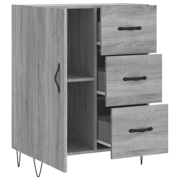vidaXL Senkki harmaa Sonoma 69,5x34x90 cm tekninen puu