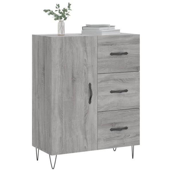 vidaXL Senkki harmaa Sonoma 69,5x34x90 cm tekninen puu