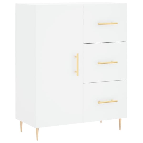 vidaXL Skåp vit 69,5x34x90 cm konstruerat trä