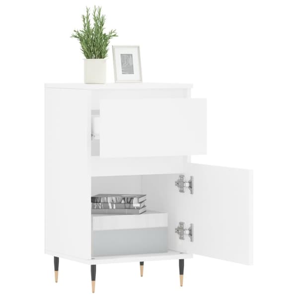 vidaXL Skjenker 2 stk hvit 40x35x70 cm konstruert tre