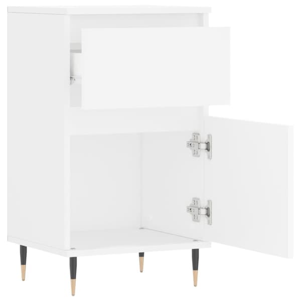 vidaXL Skjenker 2 stk hvit 40x35x70 cm konstruert tre