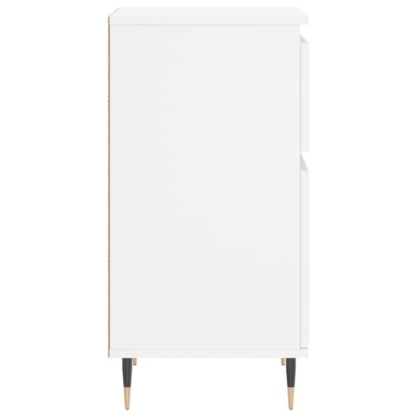 vidaXL Skjenker 2 stk hvit 40x35x70 cm konstruert tre