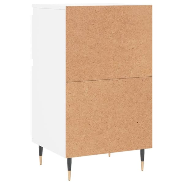 vidaXL Skjenker 2 stk hvit 40x35x70 cm konstruert tre