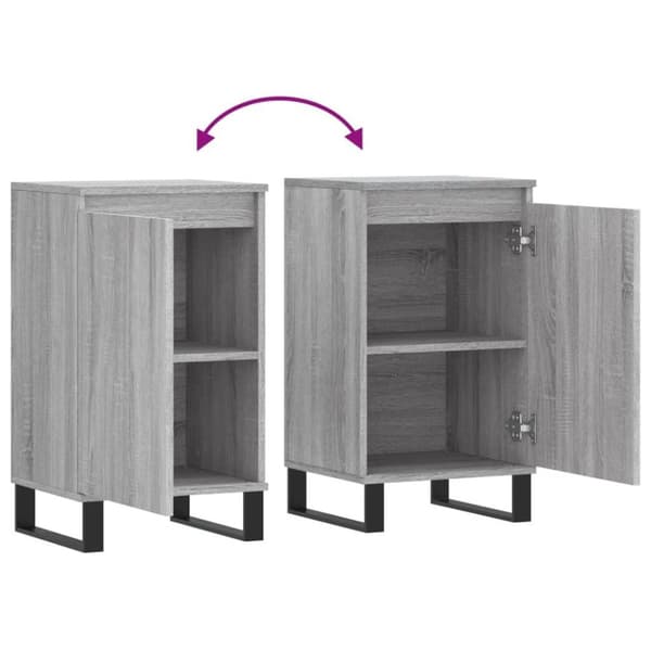 vidaXL Senkit 2 kpl harmaa Sonoma 40x35x70 cm tekninen puu