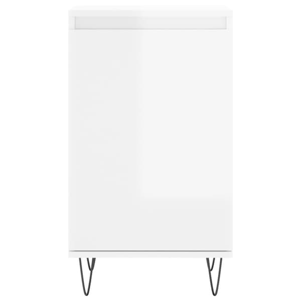 vidaXL Byråer 2 st vit högglans 40x35x70 cm konstruerat trä