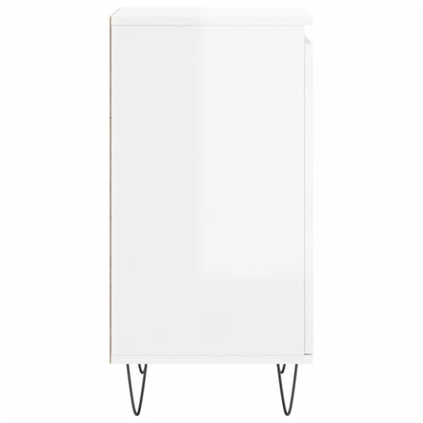vidaXL Byråer 2 st vit högglans 40x35x70 cm konstruerat trä