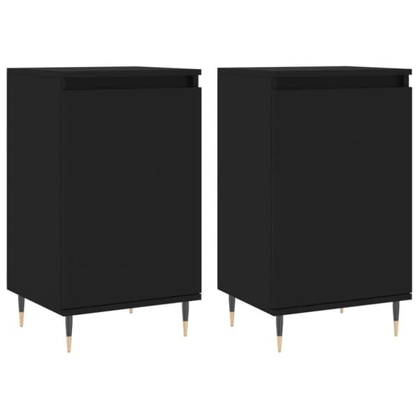 vidaXL Senkit 2 kpl musta 40x35x70 cm tekninen puu