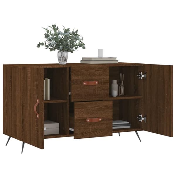 vidaXL Senkki ruskea tammi 100x36x60 cm tekninen puu