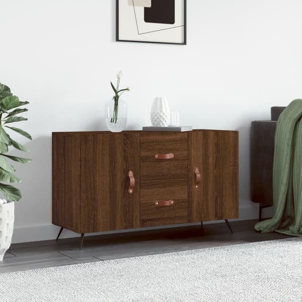 vidaXL Senkki ruskea tammi 100x36x60 cm tekninen puu