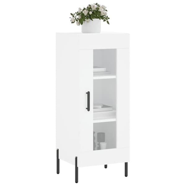 vidaXL Skjenk hvit 34,5x34x90 cm konstruert tre