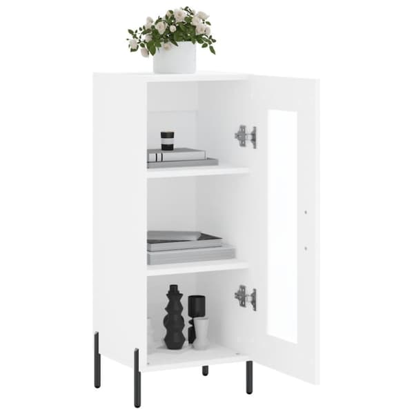 vidaXL Skjenk hvit 34,5x34x90 cm konstruert tre