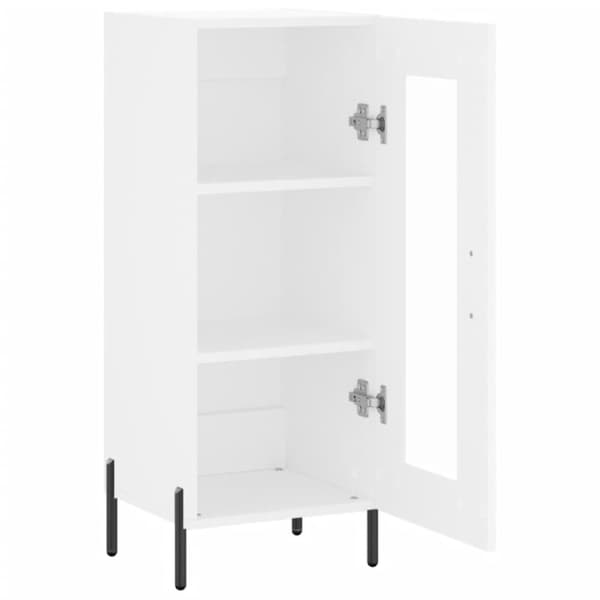 vidaXL Skjenk hvit 34,5x34x90 cm konstruert tre
