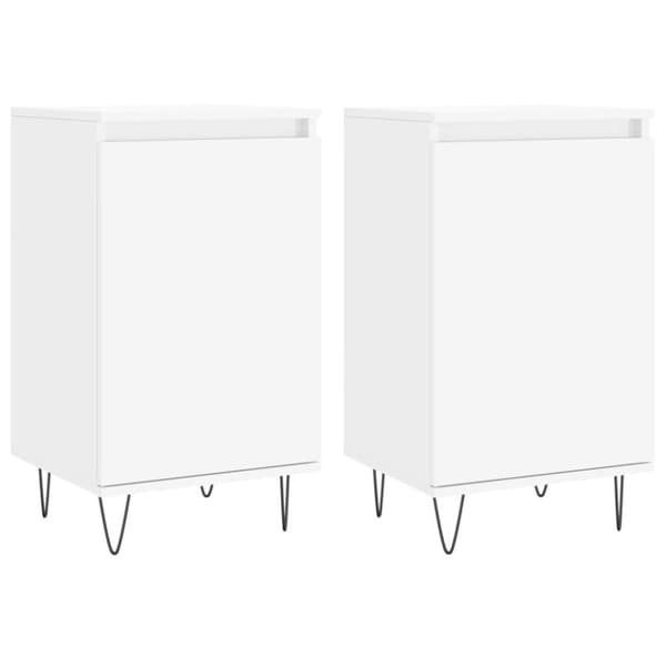 vidaXL Senkit 2 kpl valkoinen 40x35x70 cm tekninen puu