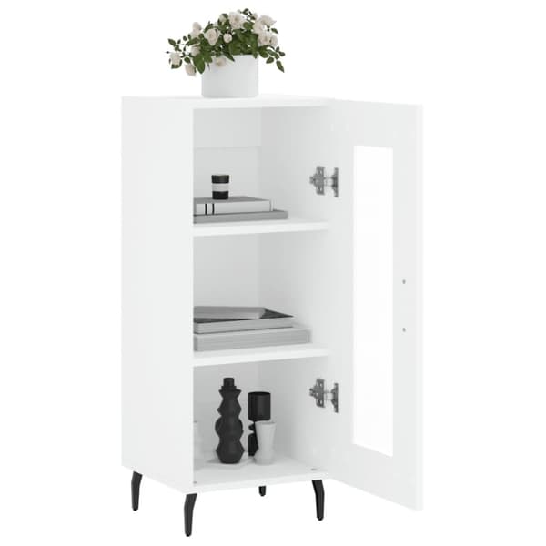 vidaXL Skänk vit 34,5x34x90 cm konstruerat trä