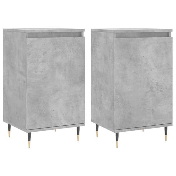 vidaXL skænke 2 stk. 40x35x70 cm konstrueret træ betongrå