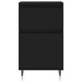 Miniatyrbilde 5 av 11: vidaXL Skjenk 2 stk svart 40x35x70 cm konstruert tre