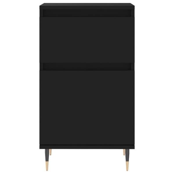 vidaXL Skjenk 2 stk svart 40x35x70 cm konstruert tre