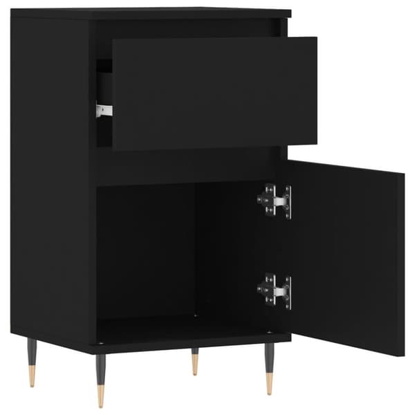 vidaXL Skjenk 2 stk svart 40x35x70 cm konstruert tre