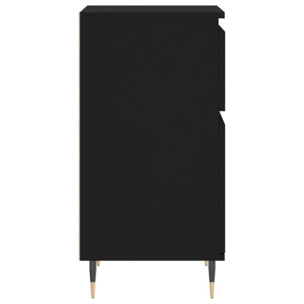 vidaXL Skjenk 2 stk svart 40x35x70 cm konstruert tre