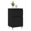 Miniatyrbilde 2 av 11: vidaXL Skjenk 2 stk svart 40x35x70 cm konstruert tre