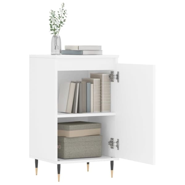 vidaXL Skjenker 2 stk hvit 40x35x70 cm konstruert tre