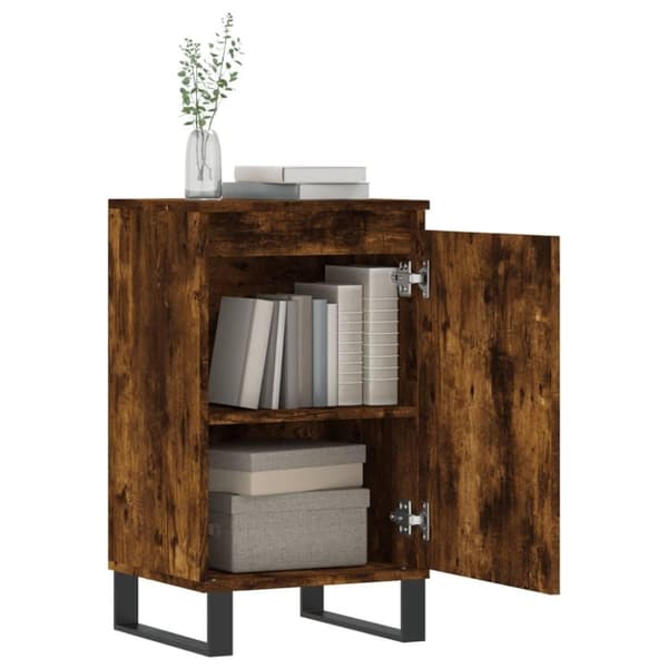 vidaXL skænke 2 stk. 40x35x70 cm konstrueret træ røget egetræsfarve