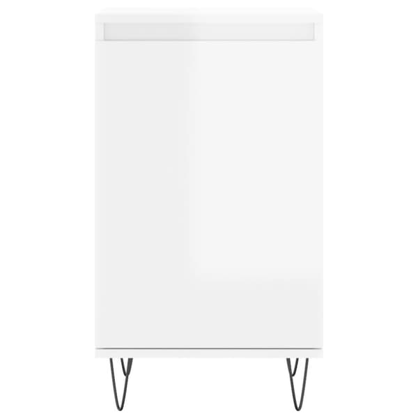 vidaXL Skjenk høyglans hvit 40x35x70 cm konstruert tre