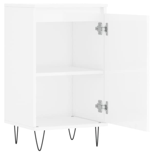 vidaXL Skjenk høyglans hvit 40x35x70 cm konstruert tre