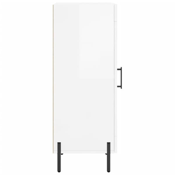 vidaXL skænk 34,5x34x90 cm konstrueret træ hvid højglans