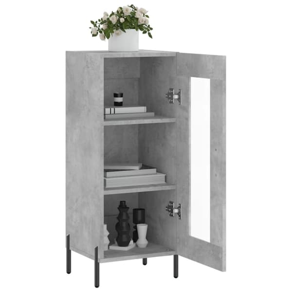 vidaXL Senkki betoninharmaa 34,5x34x90 cm tekninen puu