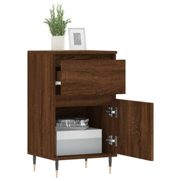 vidaXL Skjenker 2 stk brun eik 40x35x70 cm konstruert tre