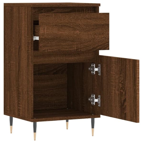 vidaXL Skjenker 2 stk brun eik 40x35x70 cm konstruert tre