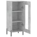 Miniatyrbilde 5 av 11: vidaXL Skjenk betonggrå 34,5x34x90 cm konstruert tre