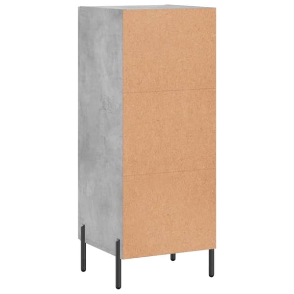vidaXL Skjenk betonggrå 34,5x34x90 cm konstruert tre