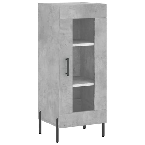 vidaXL Skjenk betonggrå 34,5x34x90 cm konstruert tre