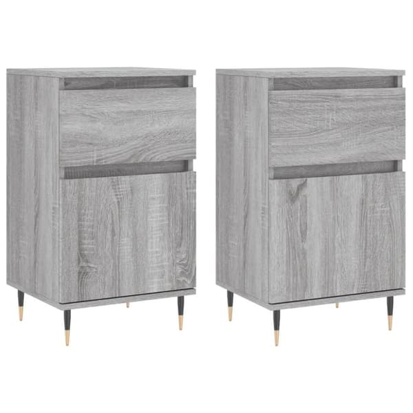 vidaXL Senkit 2 kpl harmaa Sonoma 40x35x70 cm tekninen puu