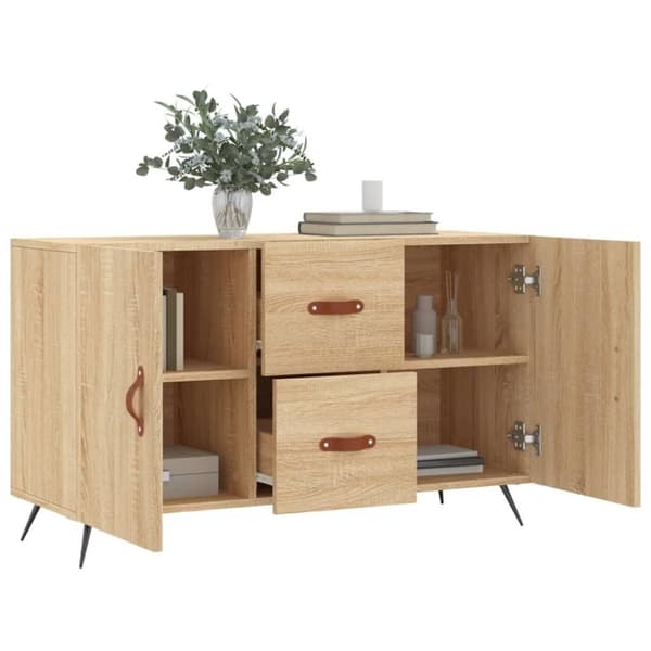 vidaXL Skjenk sonoma eik 100x36x60 cm konstruert tre
