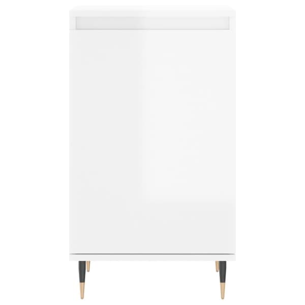 vidaXL skænk 40x35x70 cm konstrueret træ hvid højglans