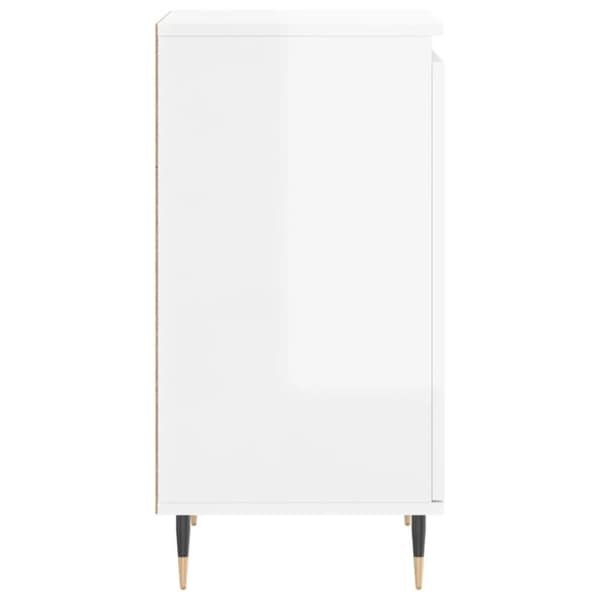 vidaXL skænk 40x35x70 cm konstrueret træ hvid højglans
