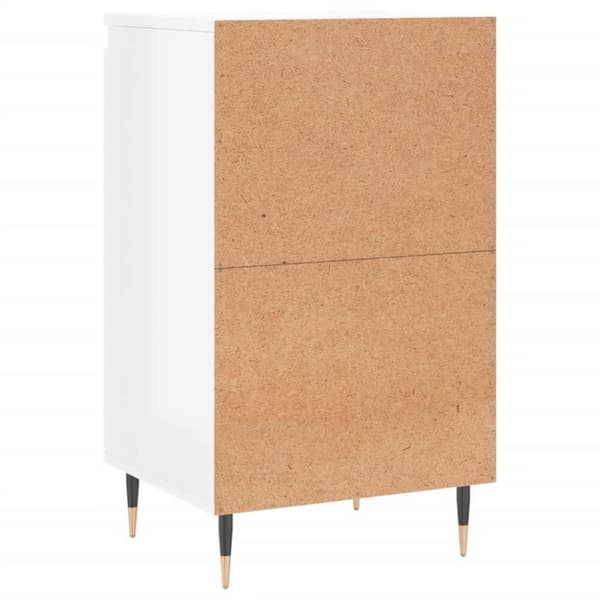 vidaXL skænk 40x35x70 cm konstrueret træ hvid højglans