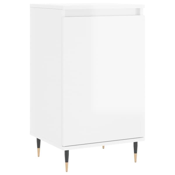 vidaXL skænk 40x35x70 cm konstrueret træ hvid højglans