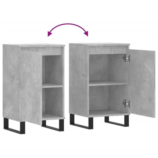 vidaXL Senkit 2 kpl betoninharmaa 40x35x70 cm tekninen puu