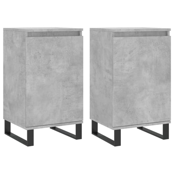 vidaXL Senkit 2 kpl betoninharmaa 40x35x70 cm tekninen puu