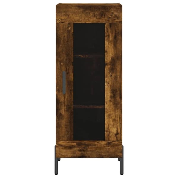 vidaXL Skänk rökfärgad ek 34,5x34x90 cm konstruerat trä