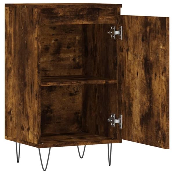 vidaXL Skjenk røkt eik 40x35x70 cm konstruert tre