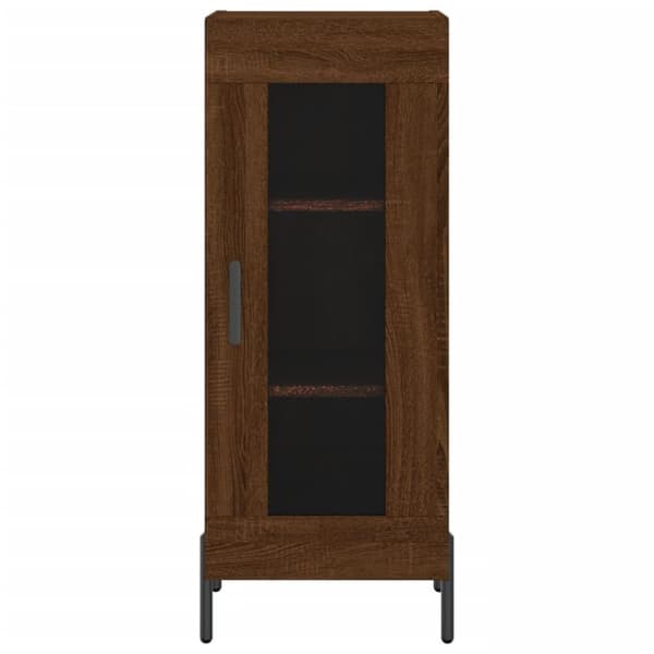 vidaXL Skjenk brun eik 34,5x34x90 cm konstruert tre