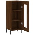 Miniatyrbilde 5 av 11: vidaXL Skjenk brun eik 34,5x34x90 cm konstruert tre